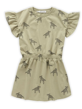 VESTIDO RUFFLE TURTLE PRINT SPROET&SPROUT 