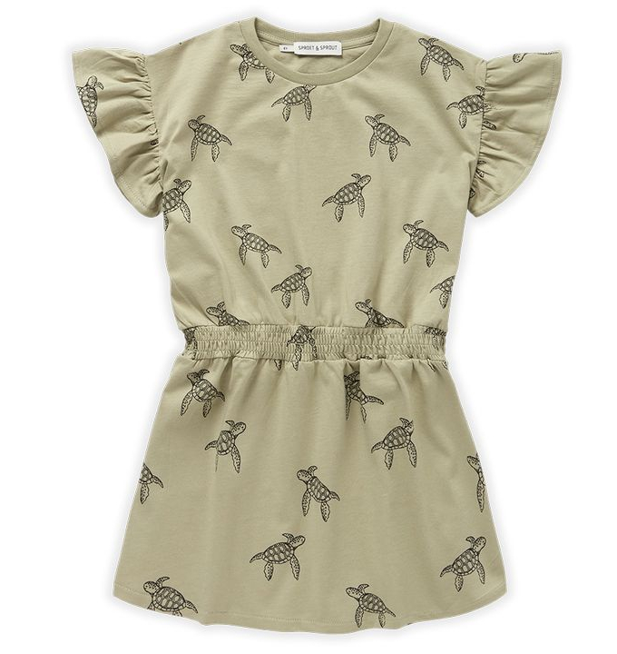 VESTIDO RUFFLE TURTLE PRINT SPROET&SPROUT 