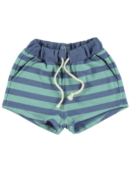 SHORTS BLUE & MINT STRIPES LÖTIEKIDS 