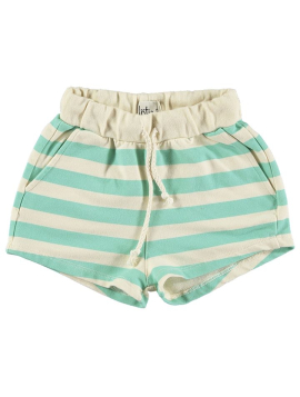 SHORTS OFF WHITE & MINT STRIPES LÖTIEKIDS 