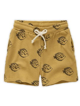 SHORTS WAFFLE FISH PRINT SPROET&SPROUT 