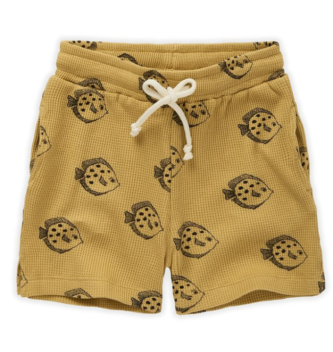 SHORTS WAFFLE FISH PRINT SPROET&SPROUT 