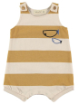 PELELE CORTO STRIPES MUSTARD BABY CLIC 