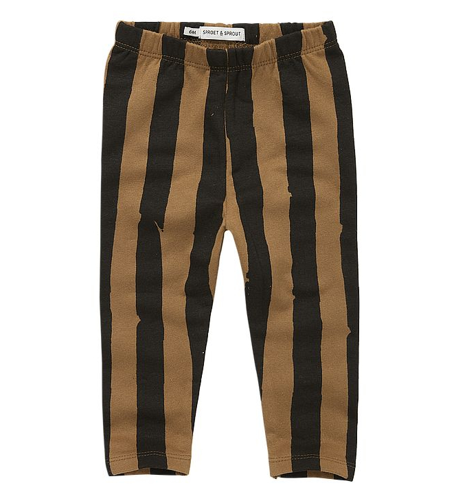 LEGGINGS BEBE PAINTED STRIPE MUSTARD SPROET&SPROUT 