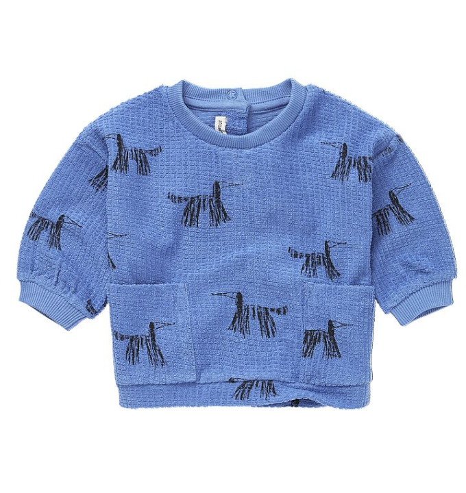 SUDADERA BEBE DOGS PRINT BLUE SPROET&SPROUT 