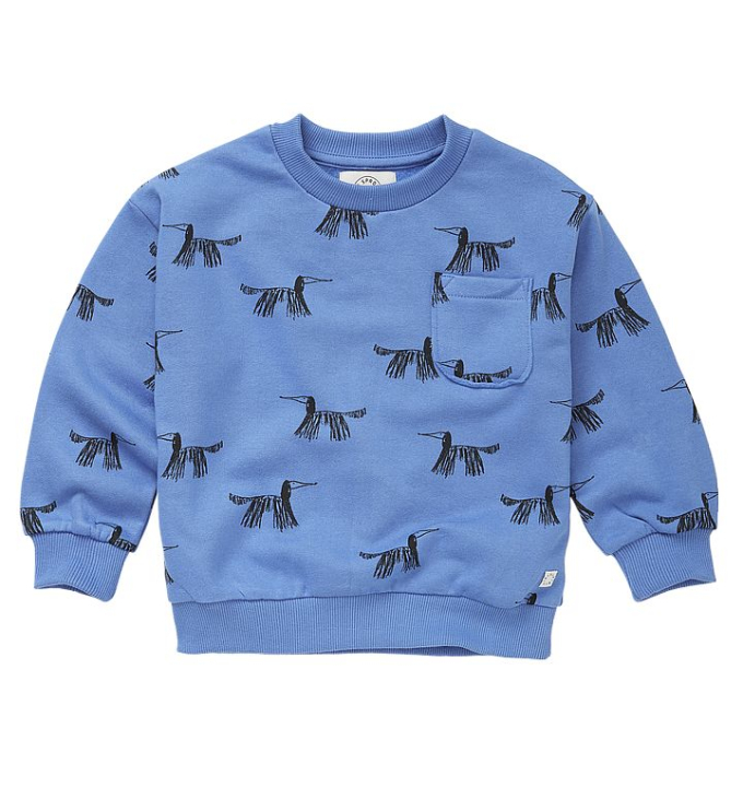 SUDADERA POCKET DOGS PRINT BLUE SPROET&SPROUT