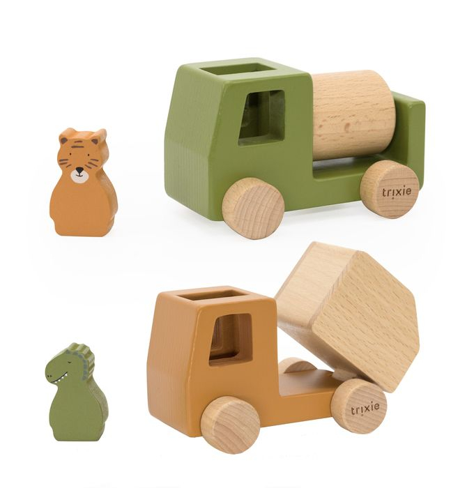 SET COCHES CONSTRUCCION DE MADERA TRIXIE 