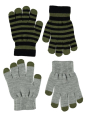 PACK 2 GUANTES KEI GREY MELANGE MOLO 